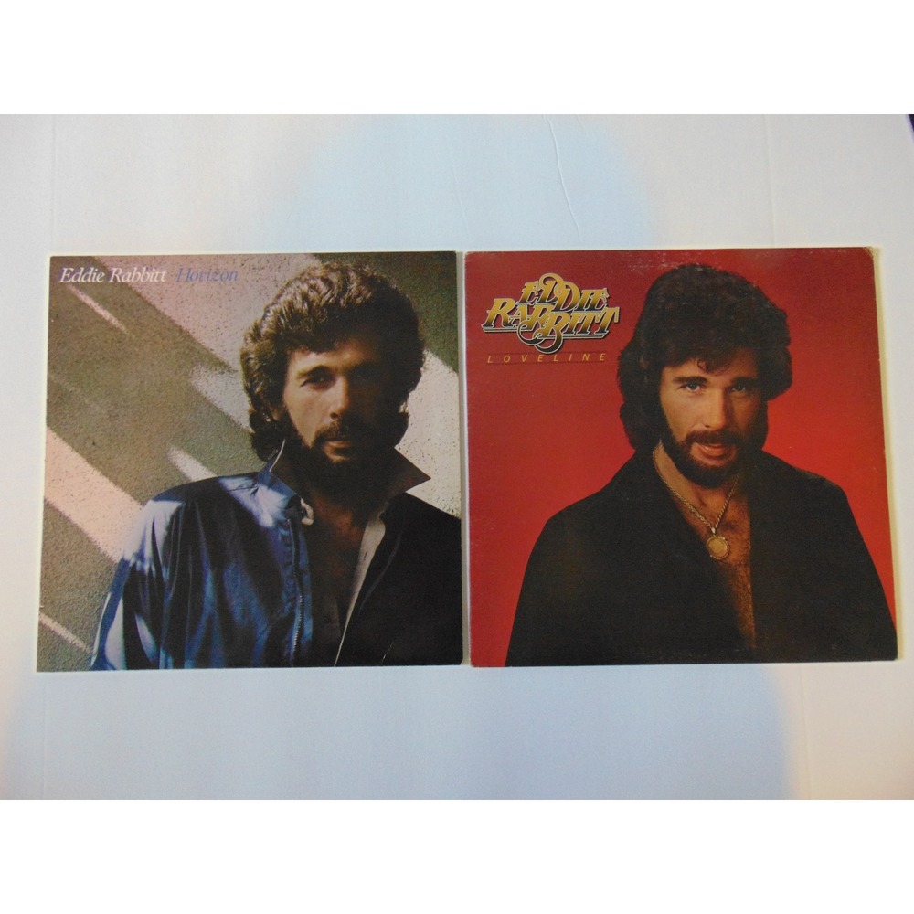 Eddie Rabbitt Horizon and Loveline Vinyl Record Lot 2 LP 80s Country Music